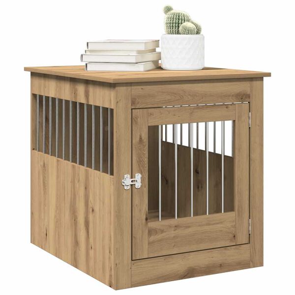 vidaXL Dog Crate Furniture Artisan Oak 64.5x80x71 cm Engineered Wood
