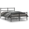 vidaXL Metal Bed Frame without Mattress with Footboard&nbsp;Black 140x200cm