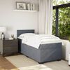 vidaXL Box Spring Bed with Mattress Dark Grey 90x190 cm Velvet