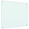 vidaXL Kitchen Backsplash White 70 x 60 cm Tempered Glass