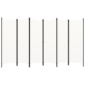 vidaXL 6-Panel Room Divider White 300x180 cm