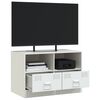 vidaXL TV Cabinet White 67x39x44 cm Steel