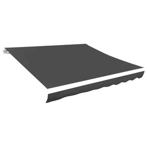vidaXL Awning Top Sunshade Canvas Anthracite 5x3 m