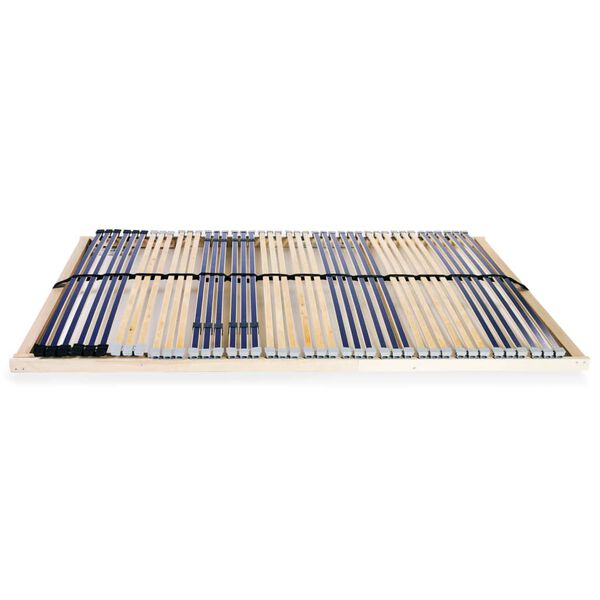 vidaXL Slatted Bed Base without Mattress with 42 Slats 7 Zones 120x200 cm