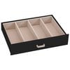 vidaXL Jewellery Box 5-Layer with Mirror Lockable Black