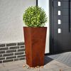 vidaXL Garden Planter 35x35x75 cm Weathering Steel