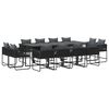 vidaXL Garden Dining Set 13 pcs Black Steel