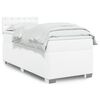 vidaXL Box Spring Bed with Mattress White 90x190 cm Faux Leather
