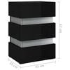 vidaXL LED Bedside Cabinet High Gloss Black 45x35x67 cm Engineered Wood