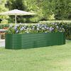 vidaXL Garden Raised Bed Galvanised Steel 322x100x68 cm Green