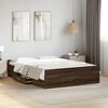 vidaXL Bed Frame with Drawers without Mattress Brown Oak 120x190 cm Small Double