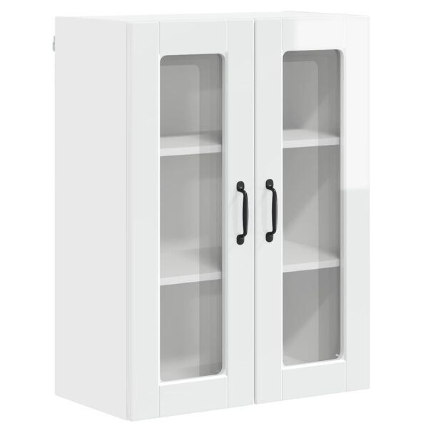 vidaXL Kitchen Cabinet with Shelf High Gloss White 60 x 31 x 80 cm