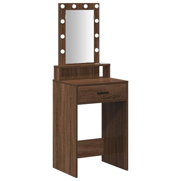 vidaXL Dressing Table Brown 50 x 41 x 140 cm Engineered Wood