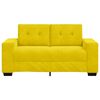 vidaXL Sofa Yellow 160 x 77 x 82 cm Poly velvet