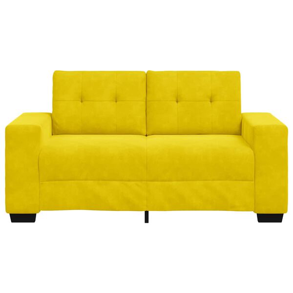 vidaXL Sofa Yellow 160 x 77 x 82 cm Poly velvet