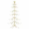 vidaXL Metal Christmas Tree with Stand Gold 215 cm Powder-coated steel