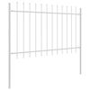 vidaXL Garden Fence White 1.7 x 1 m Powder-coated Steel