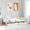 vidaXL Daybed with Drawers without Mattress White 90x190 cm Single Solid Wood
