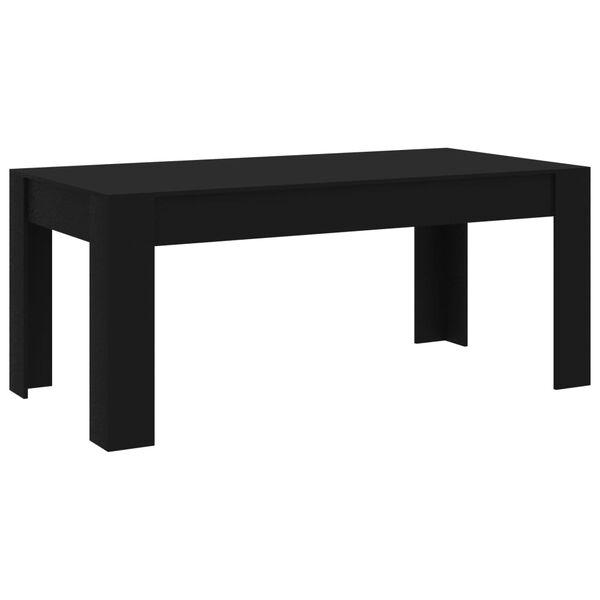 vidaXL Dining Table Black 180x90x76 cm Engineered Wood