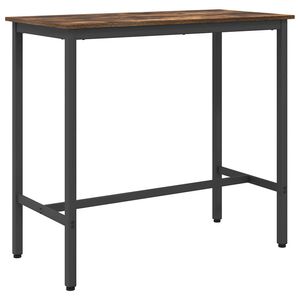 vidaXL Table Smoked Oak 100 x 50 x 90.5 cm Engineered Wood and Steel