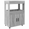 vidaXL Bar Cart Grey Sonoma 60x39.5x89 cm Engineered Wood