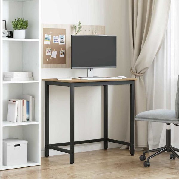 vidaXL Table Artisan Oak 100 x 50 x 76.5 cm Engineered Wood and Steel