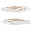 vidaXL Bed Frame without Mattress White 135x190 cm Double Solid Wood Pine