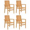 vidaXL 5 Piece Garden Dining Set Solid Wood Teak