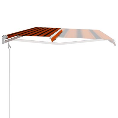 vidaXL Automatic Retractable Awning 400x300 cm Orange and Brown