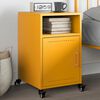 vidaXL Bedside Cabinet Mustard Yellow 36x39x59 cm Steel