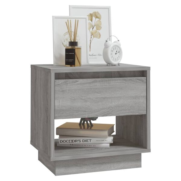 vidaXL Bedside Cabinets 2 pcs Grey Sonoma 45x34x44 cm Engineered Wood