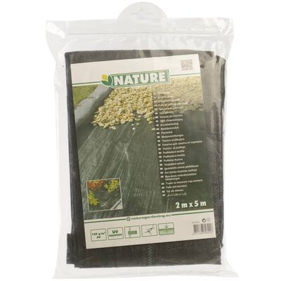 Nature Weed Control Ground Cover with Pegs 2x5 m Black