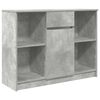 vidaXL Sideboard with Drawer Concrete Grey 101x35x76 cm Engineered Wood