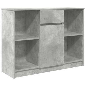 vidaXL Sideboard with Drawer Concrete Grey 101x35x76 cm Engineered Wood