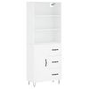 vidaXL Highboard White 69.5x34x180 cm Engineered Wood