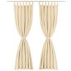 vidaXL Micro-Satin Curtains 2 pcs with Loops 140x225 cm Beige