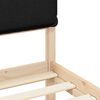vidaXL Bed Frame with Upholstered Headboard Black 150 x 200 cm