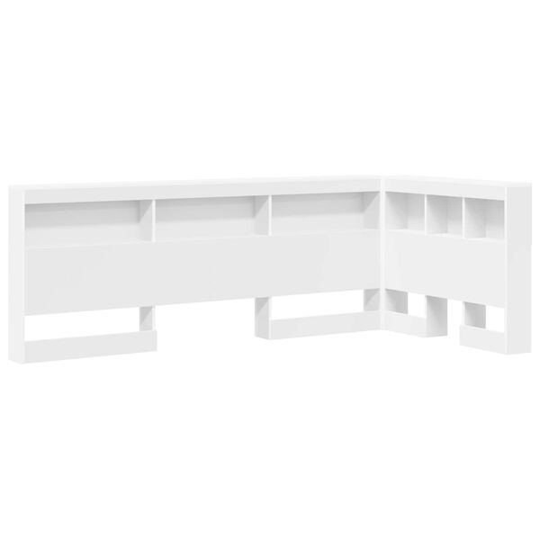 vidaXL Storage Headboard with Shelf White 90 cm Engineered Wood