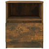 vidaXL Bedside Cabinet Smoked Oak 40x40x50 cm Engineered Wood