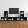vidaXL 5 Piece TV Cabinet Set High Gloss Grey Engineered Wood