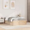 vidaXL Bed with Mattress 120x190 cm Small Double Solid Wood Pine