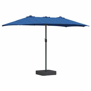vidaXL Garden Parasol 385 x 209 x 244 cm Polyester and Steel Azurblau