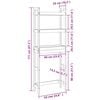 vidaXL Toilet Rack 63x26x171 cm Solid Wood Pine