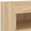 vidaXL 7 Piece TV Wall Cabinet Set with LED Lights Sonoma Oak