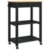 vidaXL Kitchen Trolley Plain Black 88.5 x 40 x 60 cm