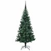 vidaXL Artificial Pre-lit Christmas Tree Green 150 cm PVC and Metal