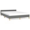 vidaXL Bed Frame without Mattress Dark Grey California King Fabric