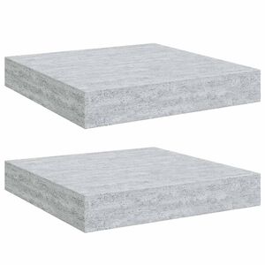 vidaXL Floating Wall Shelves 2 pcs Concrete Grey 23x23.5x3.8 cm MDF