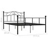 vidaXL Bed Frame without Mattress Black Metal 120x200 cm