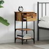 vidaXL Bedside Cabinet Brown 33.5 x 36 x 70 cm Solid Reclaim Wood
